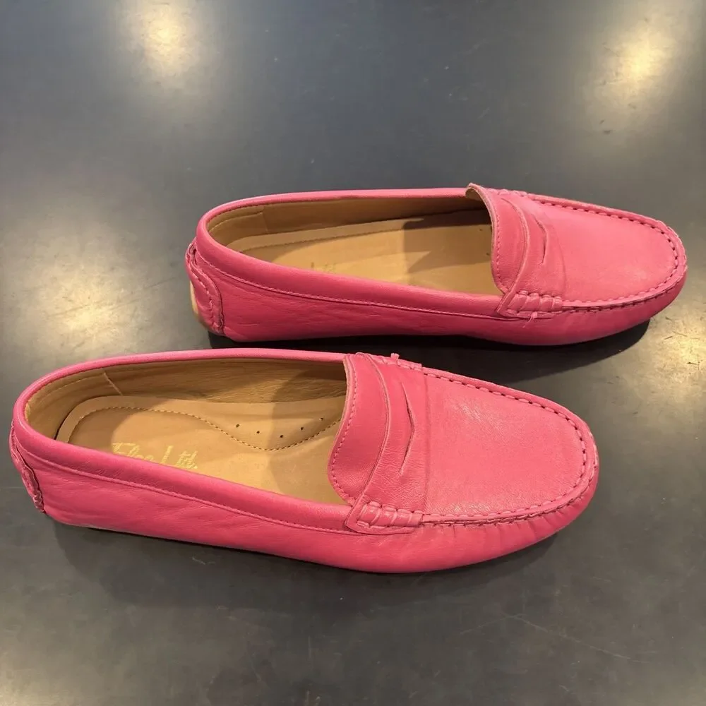 FLAG LTD Morgan Glove Nappa Leather Slip-On Flat Penny Loafer Moccasins Sz 6M